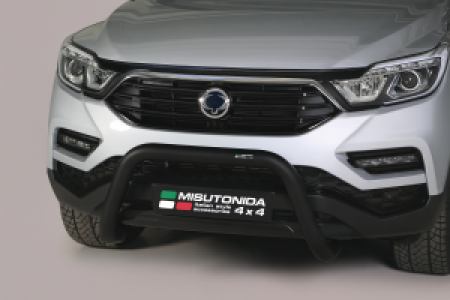 Pushbar | geschikt voor Ssangyong | Musso 18- 4d pic. / Rexton 17- 5d suv. | RVS zwart Super Bar CE-keur