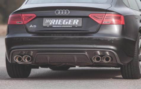 Rieger diffuser | A5 (B8/B81): 10.11- (vanaf Facelift) - Sportback | stuk glanzend abs | Rieger Tuning