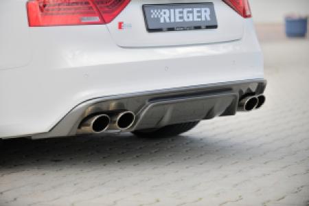 Rieger diffuser | A5 S5 (B8/B81): 10.11- (vanaf Facelift) - Coupé, Cabrio | stuk ongespoten abs | Rieger Tuning