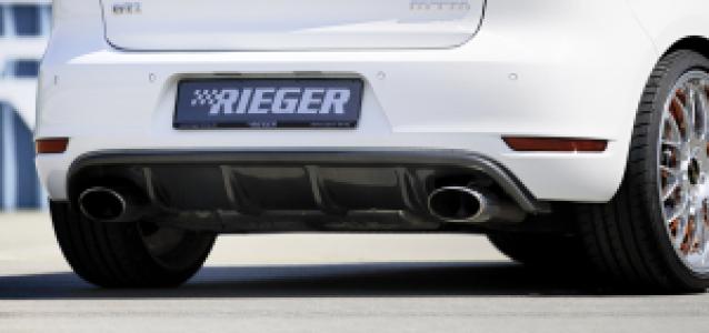 Rieger diffuser | Golf 6 GTI - 3-drs., 5-drs., Cabrio    Golf 6 GTD - 3-drs., 5-drs. | stuk ongespoten abs | Rieger Tuning