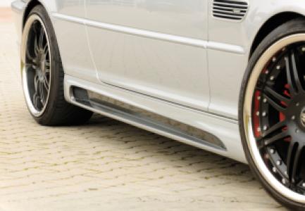 Rieger side skirt | 3-Serie E46: 02.98-12.01 (tot Facelift), 02.02- (vanaf Facelift) - Cabrio, Compact, Coupé, Lim. 3-Serie E46 M3: 06.00- - Cabrio, Coupé | r stuk ongespoten abs | Rieger Tuning