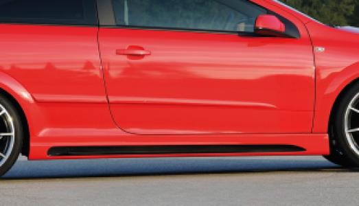 Rieger side skirt | Astra H GTC - 3-drs.    Astra H Twin-Top - Cabrio | r stuk carbonlook abs | Rieger Tuning