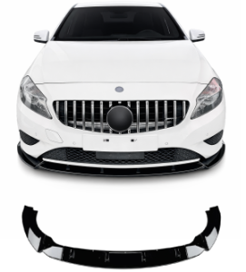 Voorspoiler | Mercedes | A-class W176 | 2013-2015 | Pre-facelift | Glanzend zwart