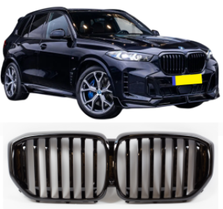 Grillen set | Bmw X5 G05 | 2023+ | Enkelspijl | M-performance look | Hoogglans zwart