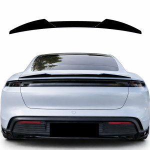 Achterspoiler | Porsche | Taycan | 2019+ | Glanzend Zwart