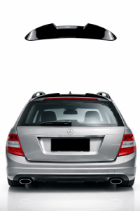 Dakspoiler | geschikt voor Mercedes-Benz | C-Klasse S204 | 2008–2014 | Glanzend zwart