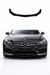 Frontlip | geschikt voor Mercedes-Benz | E-klasse C207 Coupé | Facelift | 2013-2016 | AMG-Line | Glanzend zwart