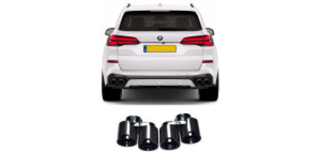 Uitlaatsierstukken | BMW | X5 G05 | X6 G06 | X7 G07 | M-Performance Look | Carbon Fiber-Look | Dubbel