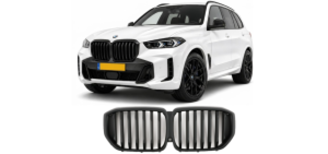 Grillen set | Bmw X5 G05 | 2023+ | Enkelspijl | M-performance look | Mat zwart