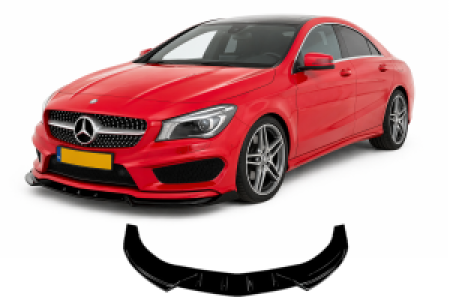Frontspoiler | Mercedes-Benz | CLA-Klasse / CLA45 AMG | C117 Pre-Facelift | AMG-Line / AMG | 2013-2016 | Glanzend zwart