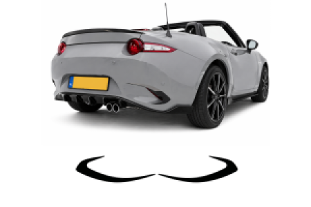 Achterbumper splitter (aero blades) | Mazda | MX-5 Miata ND | 2016+ | Glanzend Zwart
