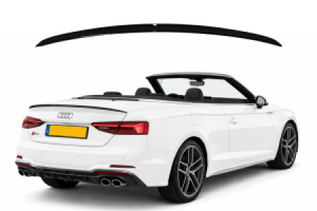 Achterspoiler | geschikt voor Audi | A5/ S5 Cabriolet 2017+ 2d cab. | type F5 | S5-look | glanzend zwart