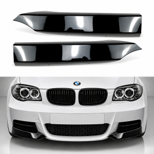 Voorbumper splitter | geschikt voor BMW | 1-serie E88 cabrio / E82 coupé | facelift | M-Sport look | 2011-2014 | Glanzend zwart