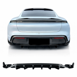 Diffuser | Porsche | Taycan | 2019+ | Glanzend zwart