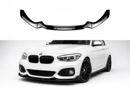 Frontlip | BMW | 1-Serie F20/F21 | Facelift | LCI | M-Pack | 2015-2019 | Glanzend zwart