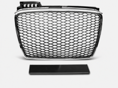 Grill | geschikt voor Audi | A4 B7 | 2004–2008 | RS type | ABS kunststof | Chroom/zwart