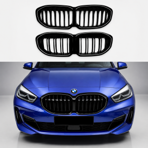 Grillen set | Nieren | geschikt voor BMW | 1 Serie F40/F41 | 5-deurs | 2019-heden | M1-Look | Glanzend Zwart