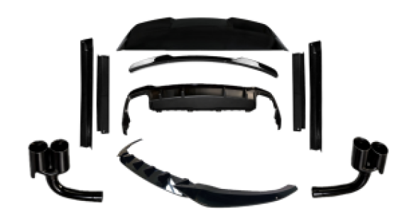 Bodykit | Geschikt voor Audi | Q8 Facelift | 2024+ | 4M | Glanzend zwart