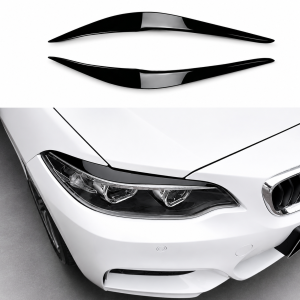 Koplampspoilers | geschikt voor BMW | 2-serie Cabrio F23 LCI 2015-2021 / 2-serie Coupé F22 LCI 2014-2021 | ook geschikt voor F87 | booskijkers | Glanzend zwart