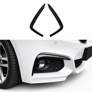 Voorbumper Splitter | geschikt voor BMW | 2 Serie F22/F23 M Sport | 2014-2019 | Glanzend Zwart