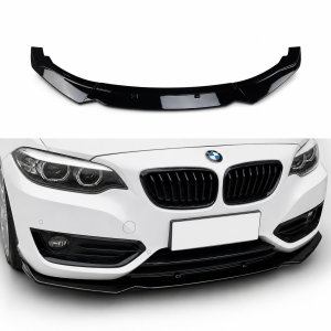 Frontlip | geschikt voor BMW | 2-Serie F22 | Standaard | 2014-2019 | 3-delig | Glanzend zwart