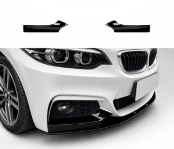 Voorbumper Splitter | geschikt voor BMW | 2 Serie F22 M Sport | 2014-2019 | Glanzend Zwart