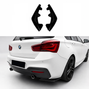 Achterbumper splitter canards | geschikt voor BMW | 1-serie F20 F21 LCI hatchback | M Sport | 2015-2019 | Glanzend zwart