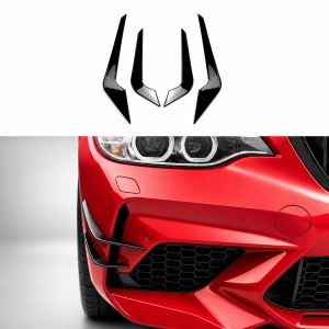 Voorbumper Side Splitter | geschikt voor BMW | M2 F87 | 2016-2021 | Glanzend Zwart