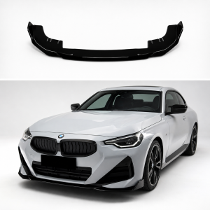 Frontlip (1pc) | geschikt voor BMW | 2 Serie G42 M Sport | 2022+ | Glanzend zwart