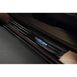 Zwart RVS Instaplijsten passend voor Mitsubishi Eclipse Cross PHEV 2021- 'Hybrid' - 4-delig