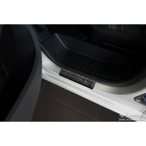 Zwart RVS Instaplijsten passend voor Citroën Jumpy & Spacetourer / Peugeot Expert & Traveller / Toyota Proace 2016- / Opel Vivaro / Zafira Life 2019- / Fiat Scudo & Ulysse 2022- - 'Rectangles' - 2-delig voorportieren