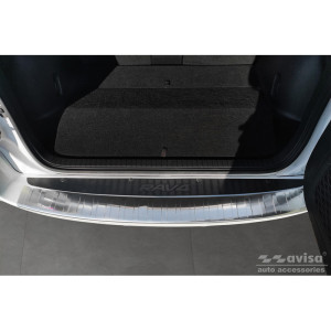 RVS Achterbumperprotector passend voor Toyota RAV-4 III 2005-2008 & FL 2008-2012 'Ribs' (alleen geschikt zonder reservewiel)